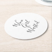 Funny Wine Girl Wast Round Paper Onderzetter (Gebogen)