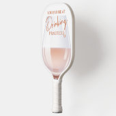 Funny Wine Glass "Drink Praktijk" Boho Colors Pickleball Paddle (Links)