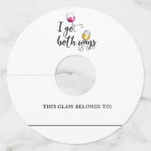 Funny Wine Glass marker Identifier papier Label (Voorkant)