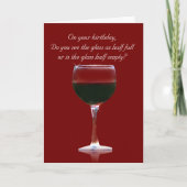 Funny Wine Happy Birthday  Kaart (Voorkant)