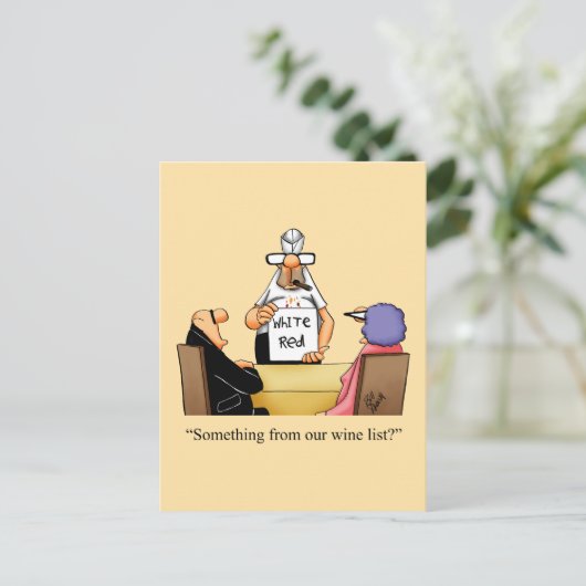 Funny Wine Humor Briefkaart (Staand voorkant)