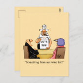 Funny Wine Humor Briefkaart (Voorkant / Achterkant)