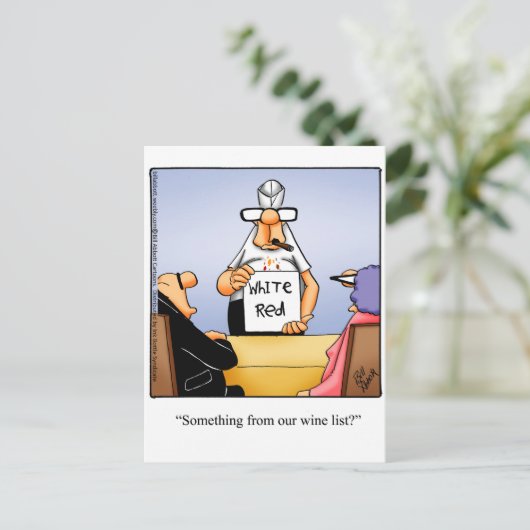 Funny Wine Humor Briefkaart (Staand voorkant)