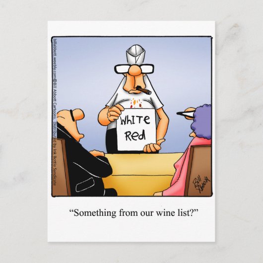 Funny Wine Humor Briefkaart (Voorkant)