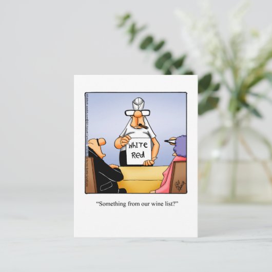 Funny Wine Humor Briefkaart (Staand voorkant)