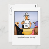 Funny Wine Humor Briefkaart (Voorkant / Achterkant)