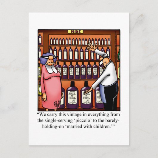 Funny Wine Humor Briefkaart (Voorkant)