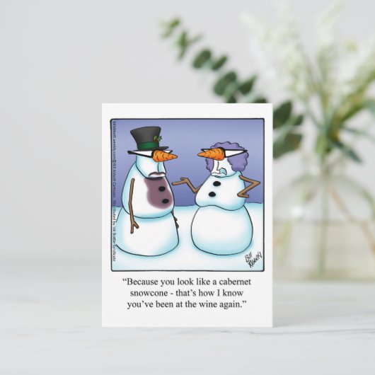 Funny Wine Humor Briefkaart (Staand voorkant)