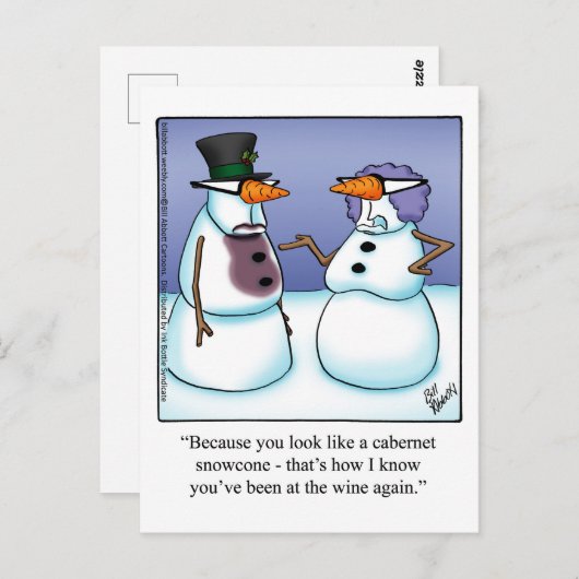 Funny Wine Humor Briefkaart (Voorkant / Achterkant)