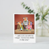Funny Wine Humor Briefkaart "Spectickles" (Staand voorkant)