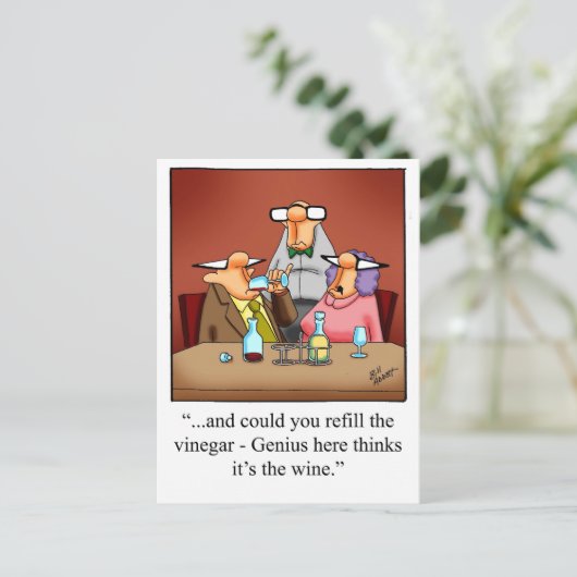 Funny Wine Humor Briefkaart "Spectickles" (Staand voorkant)