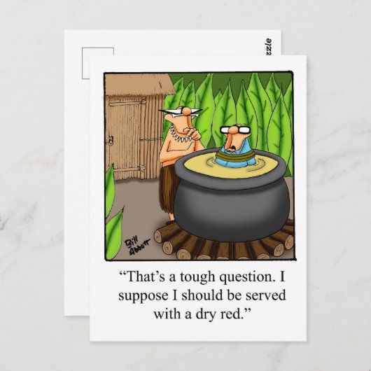 Funny Wine Humor Briefkaart "Spectickles" (Voorkant / Achterkant)