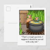 Funny Wine Humor Briefkaart "Spectickles" (Voorkant / Achterkant)