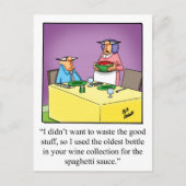Funny Wine Humor Briefkaart "Spectickles" (Voorkant)