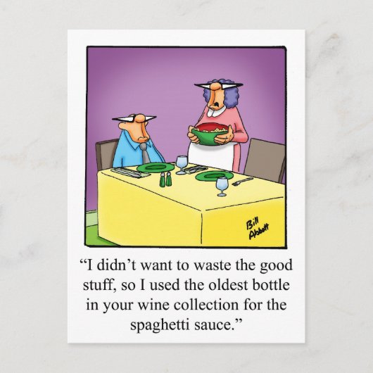 Funny Wine Humor Briefkaart "Spectickles" (Voorkant)