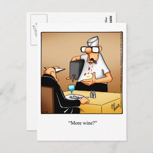 Funny Wine Humor Briefkaart "Spectickles" (Voorkant / Achterkant)