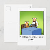 Funny Wine Humor Briefkaart "Spectickles" (Voorkant / Achterkant)