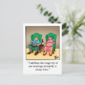 Funny Wine Humor Briefkaart "Spectickles" (Staand voorkant)