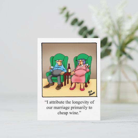 Funny Wine Humor Briefkaart "Spectickles" (Staand voorkant)