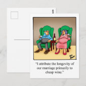 Funny Wine Humor Briefkaart "Spectickles" (Voorkant / Achterkant)