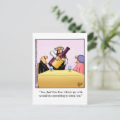 Funny Wine Humor Briefkaart "Spectickles" (Staand voorkant)