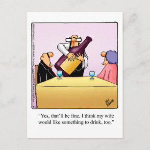Funny Wine Humor Briefkaart "Spectickles"