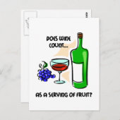 Funny wine humor gezegde briefkaart (Voorkant / Achterkant)