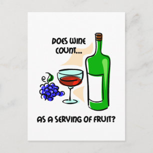 Funny wine humor gezegde briefkaart