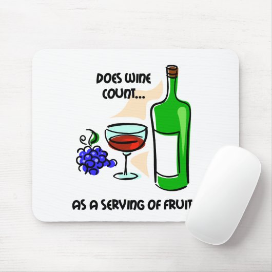 Funny wine humor gezegde muismat (Met muis)