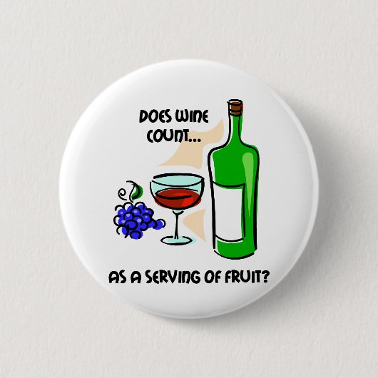 Funny wine humor gezegde ronde button 5,7 cm (Voorkant)