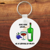 Funny wine humor gezegde sleutelhanger (Voorkant)