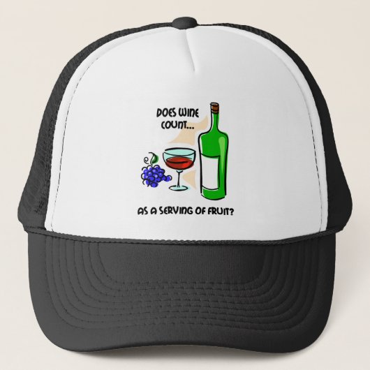 Funny wine humor gezegde trucker pet (Voorkant)