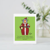Funny Wine Humor "Mistletoe" Briefkaart (Staand voorkant)