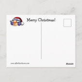 Funny Wine Humor "Mistletoe" Briefkaart (Achterkant)