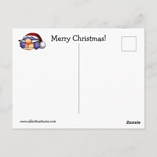 Funny Wine Humor "Mistletoe" Briefkaart (Achterkant)