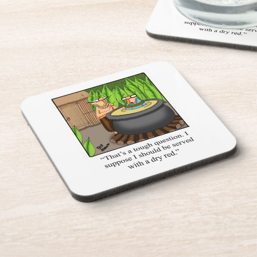 Funny Wine Humor Onderzetter Set (Linkerzijde)