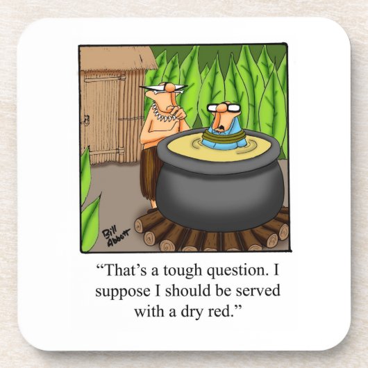 Funny Wine Humor Onderzetter Set (Voorkant)