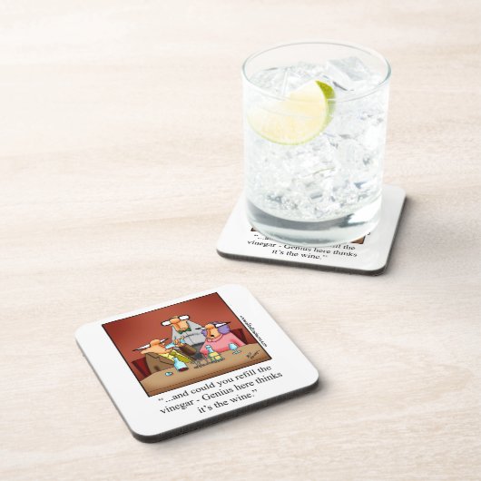 Funny Wine Humor Onderzetter Set (Rechterzijde)