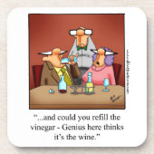 Funny Wine Humor Onderzetter Set (Voorkant)