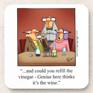 Funny Wine Humor Onderzetter Set