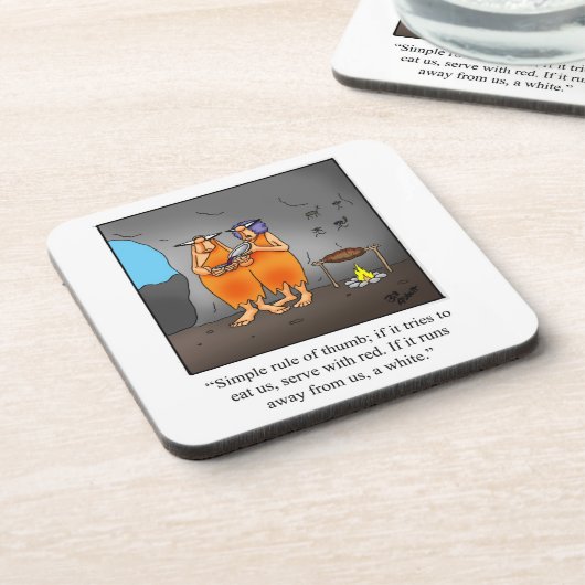 Funny Wine Humor Onderzetter Set (Linkerzijde)