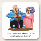 Funny Wine Humor Onderzetter Set (Voorkant)