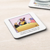 Funny Wine Humor Onderzetter Set (Linkerzijde)