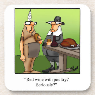 Funny Wine Humor Onderzetter Set