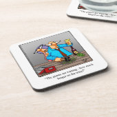 Funny Wine Humor Onderzetter Set (Linkerzijde)