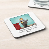 Funny Wine Humor Onderzetter Set (Linkerzijde)