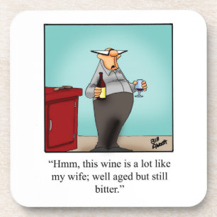 Funny Wine Humor Onderzetter Set