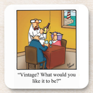 Funny Wine Humor Onderzetter set "Spectickles"