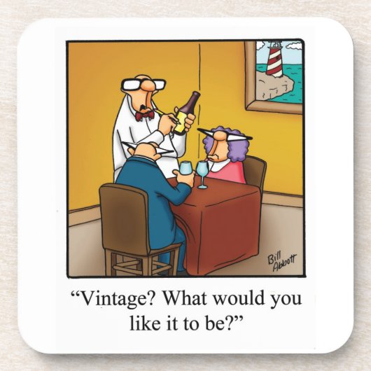 Funny Wine Humor Onderzetter set "Spectickles" (Voorkant)