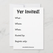 Funny Wine Humor Party Invitation Kaart (Achterkant)
